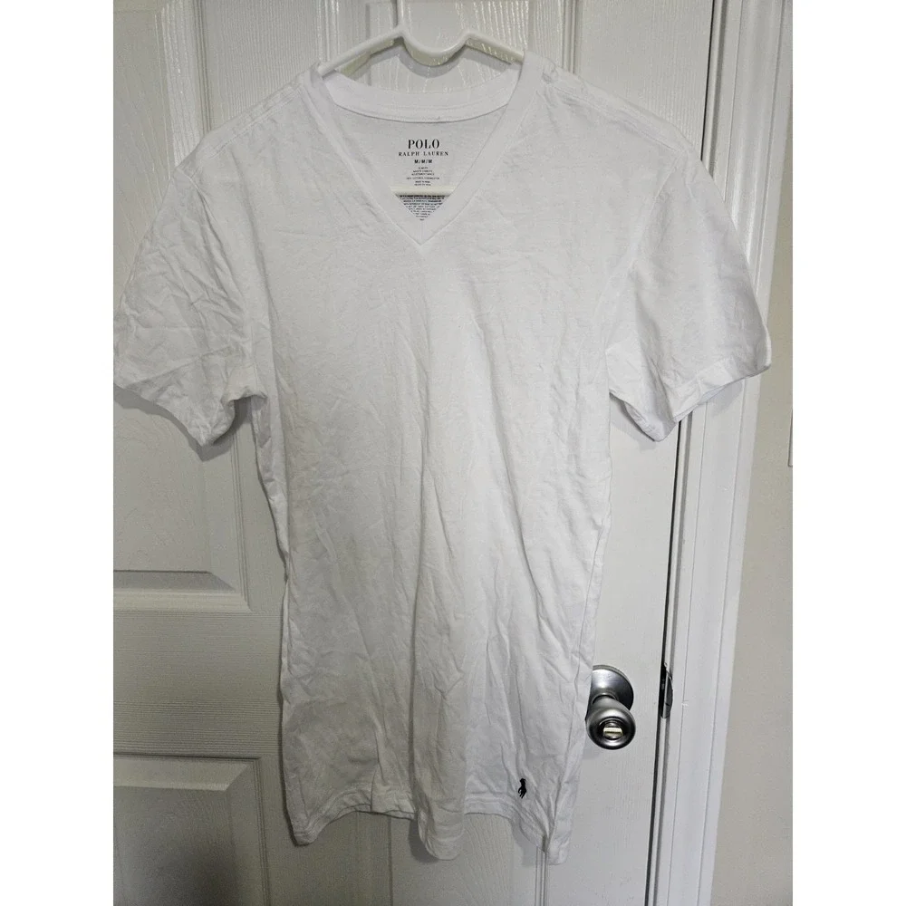 NWOT‎ Polo Ralph Lauren Men's Stretch Cotton V-neck T-Shirt Slim Fit. Medium